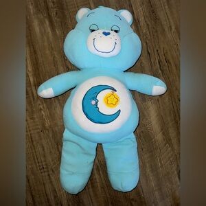 Care Bears Vintage 2002 Bedtime Bear Plush Blue Moon & Star Heart Jumbo 30"